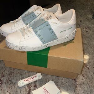 Valentino White and Gray Women's Sneakers
